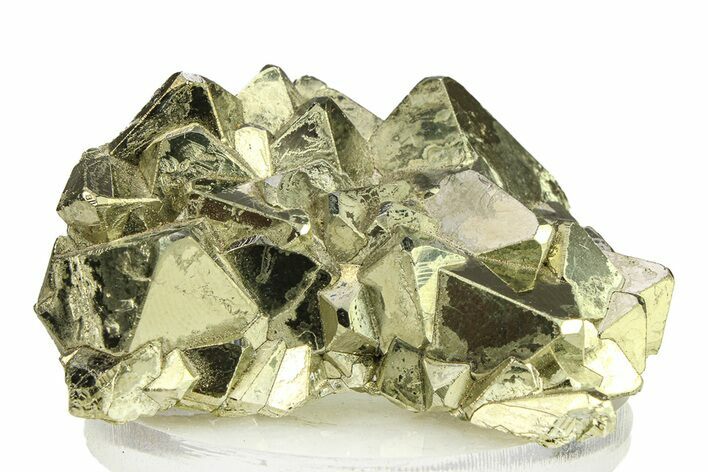 Octahedral Pyrite Crystal Cluster - Peru #301987